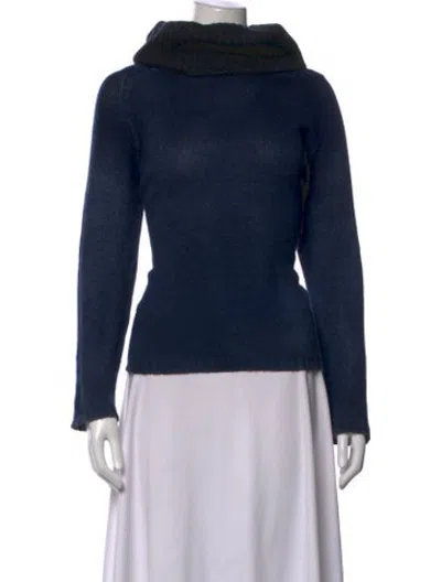 Pre-owned Avant Toi Cashmere Turtleneck Sweater In Blue