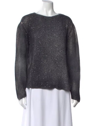 Pre-owned Avant Toi Merino Wool Patterned Sweater In Grey