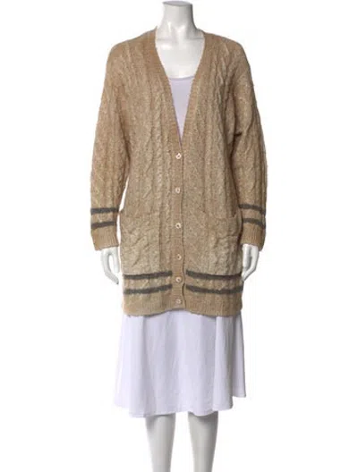 Pre-owned Avant Toi Open Front Sweater In Neutrals