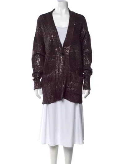 Pre-owned Avant Toi V-neck Sweater In Purple