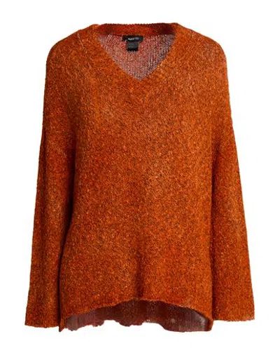 Avant Toi Woman Sweater Orange Size M Cotton, Polyamide In Brown