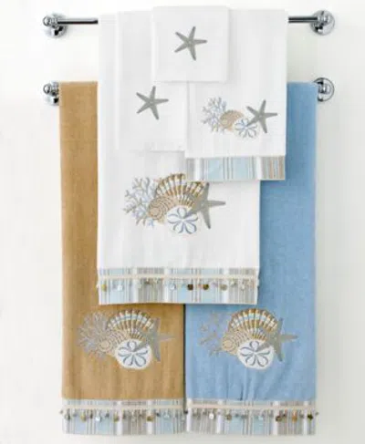 Avanti By The Sea Embroidered Cotton Bath Towels In Multi