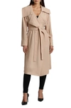 Avec Les Filles Drape Trench Coat In Rattan