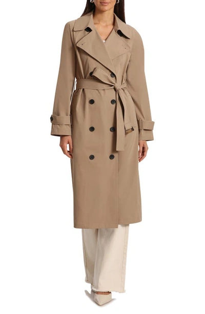 Avec Les Filles Oversize Lightweight Trench Coat In Tan