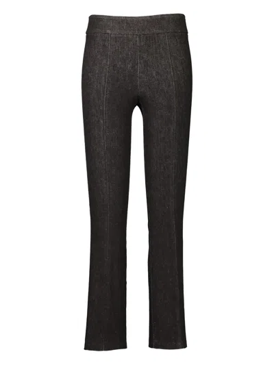 Avenue Montaigne Jet Set Tonal-topstitching Jeans In Brown