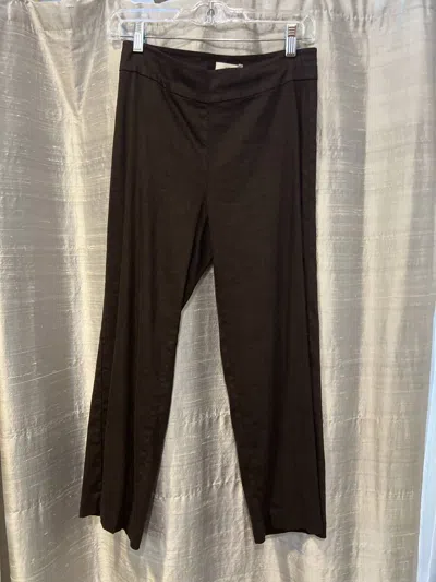 Avenue Montaigne Women's Alex Linen Pant In Espresso In Silver