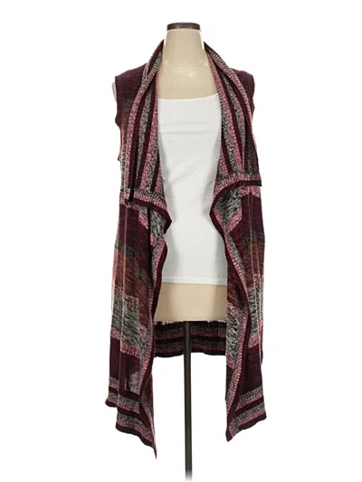 Pre-owned Avenue Sweater Vest In Burgundy