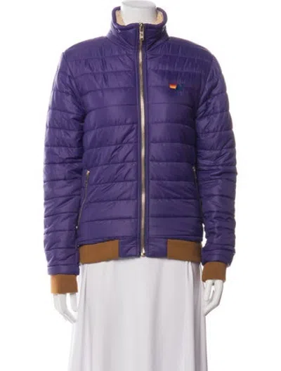 Pre-owned Aviator Nation Bomber Jacket In Purple