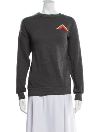 Pre-owned Aviator Nation Graphic Print Crew Neck Sweatshirt In Grey