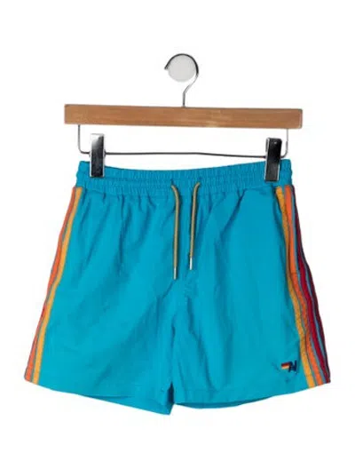 Pre-owned Aviator Nation Kids' Gym Shorts In Blue