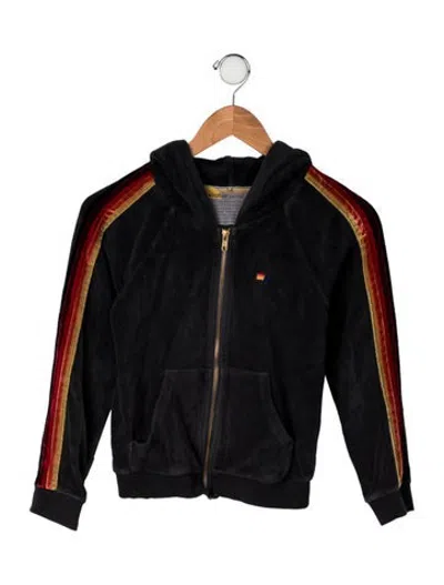 Pre-owned Aviator Nation Kids' Hooded Sweatshirt In Black