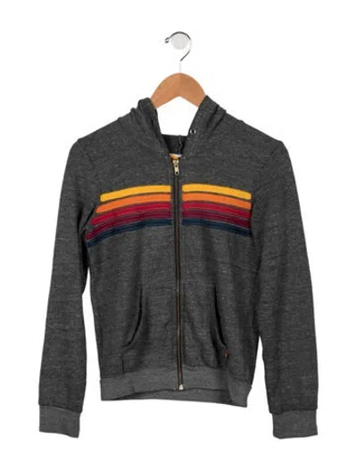 Pre-owned Aviator Nation Kids Boys Printed Sweatshirt In Grey