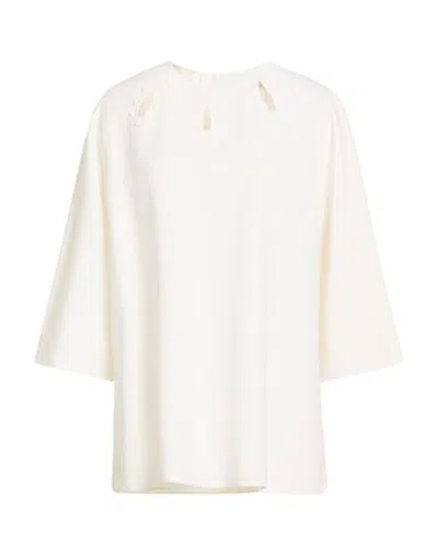 Avolio Milano Woman Top Ivory Size 16 Virgin Wool, Polyamide In White