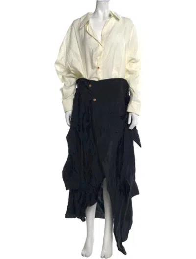 Pre-owned A.w.a.k.e. Long Dress In Black