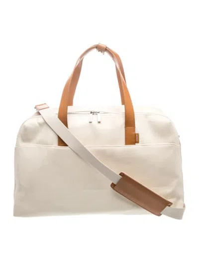 Pre-owned Away Canvas Weekender Bag In Neutrals