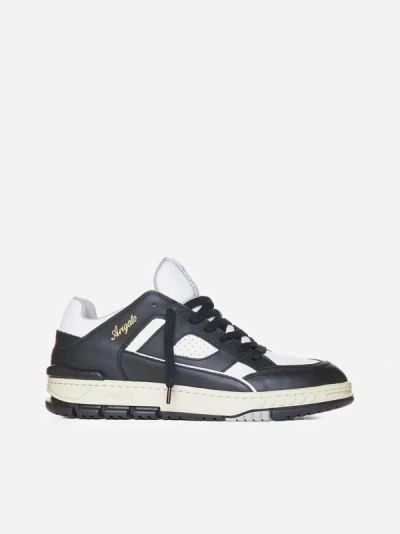 Axel Arigato Area Lo Leather Sneakers In White,black