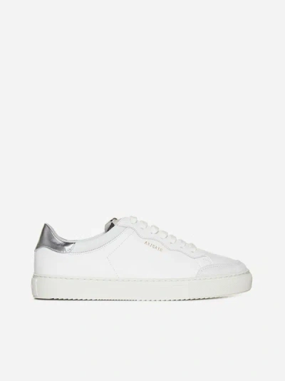 Axel Arigato Clean 180 Leather Sneakers In White,silver