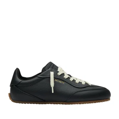 Axel Arigato Daze Runner Black Textured Gold Branding Leather Sneakers
