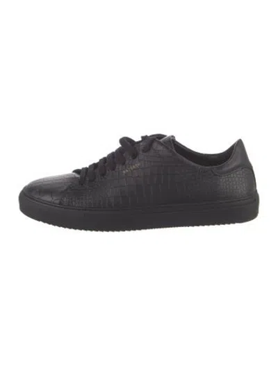 Pre-owned Axel Arigato Embossed Leather Animal Print Sneakers In Black