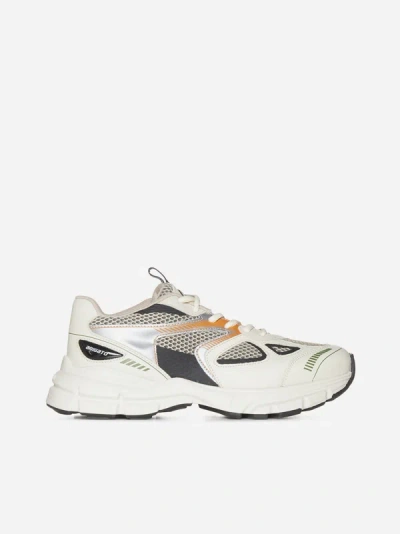Axel Arigato Marathon Runner Leather And Mesh Sneakers In Ivory