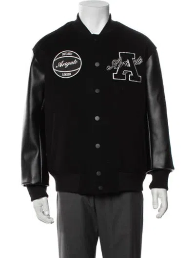 Pre-owned Axel Arigato Wool Varsity Jacket In Black