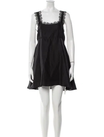 Pre-owned Azeeza Silk Mini Dress In Black