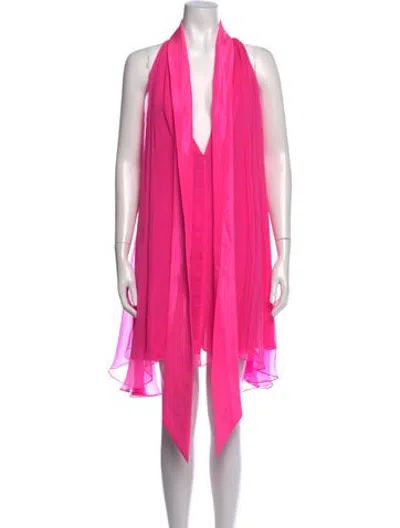 Pre-owned Azeeza Silk Mini Dress In Pink