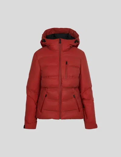 Aztech Mountain Women's Nuke Suit Ski Jacket In Sundown Orange Reflective In Multi