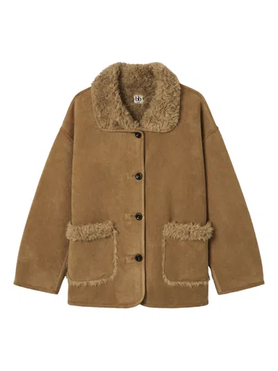 B+ab Buttoned Jacket In Brown
