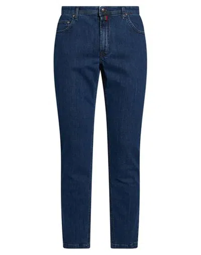 B Settecento Man Jeans Blue Size 32 Cotton, Elastane