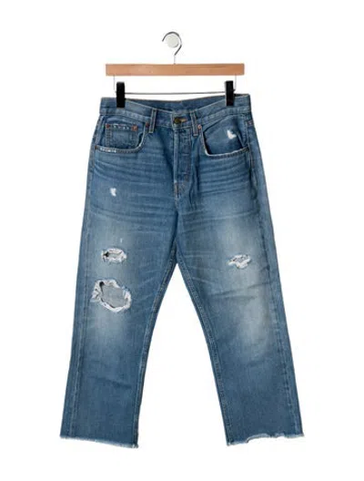 Pre-owned B Sides High-rise Straight Leg Jeans In Blue