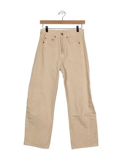 Pre-owned B Sides High-rise Straight Leg Jeans In Neutrals
