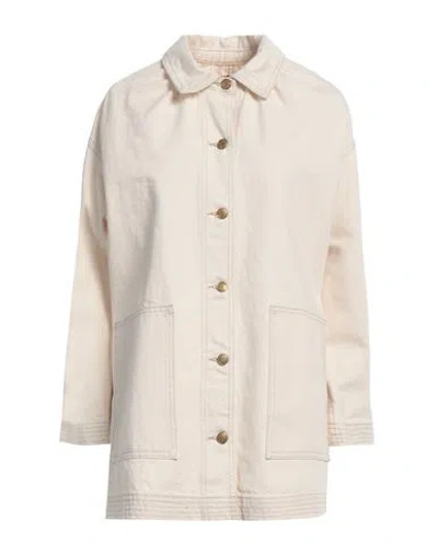 B Sides Woman Jacket Cream Size L Cotton In White