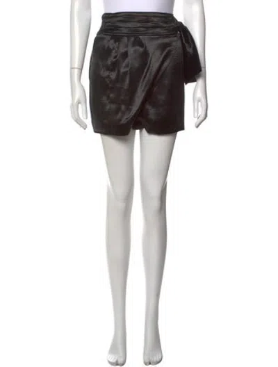 Pre-owned Ba&sh Bow Accents Mini Skirt W/ Tags In Black