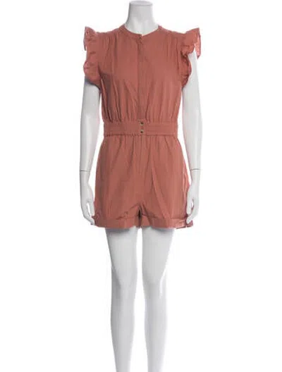 Pre-owned Ba&sh Crew Neck Romper In Pink
