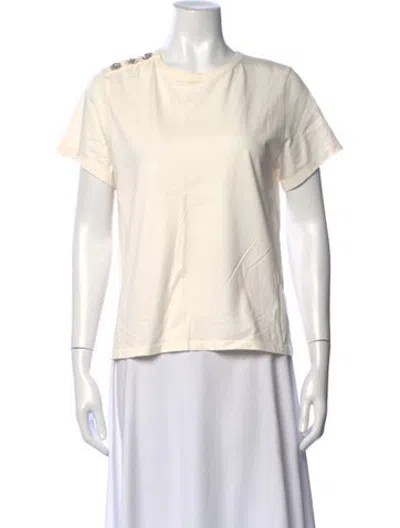 Pre-owned Ba&sh Crew Neck Short Sleeve T-shirt In Neutrals