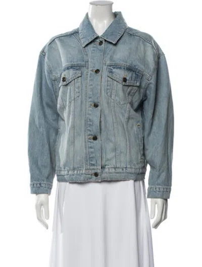 Pre-owned Ba&sh Denim Jacket In Blue