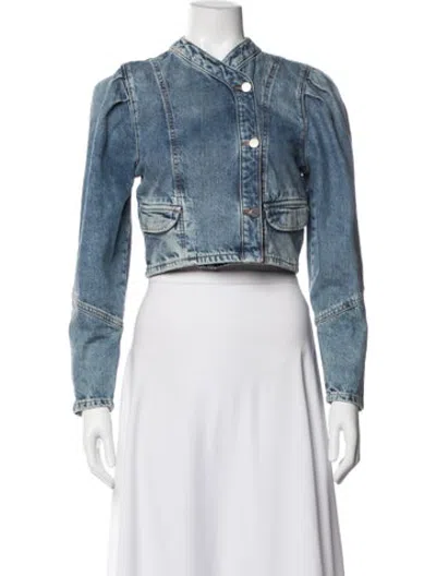Pre-owned Ba&sh Denim Jacket In Blue
