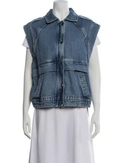 Pre-owned Ba&sh Denim Jacket In Blue
