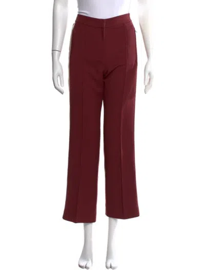Pre-owned Ba&sh Flared Pants In Burgundy