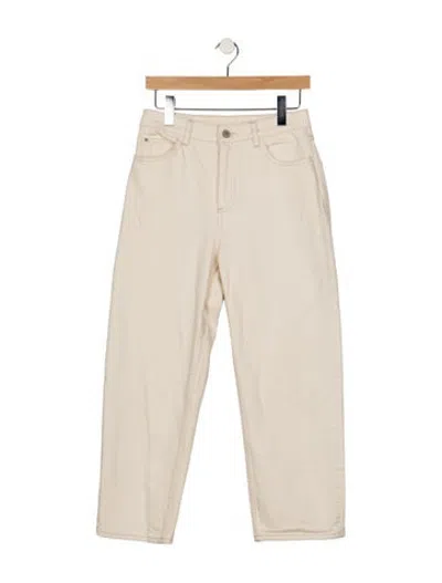 Pre-owned Ba&sh High-rise Straight Leg Jeans In Neutrals