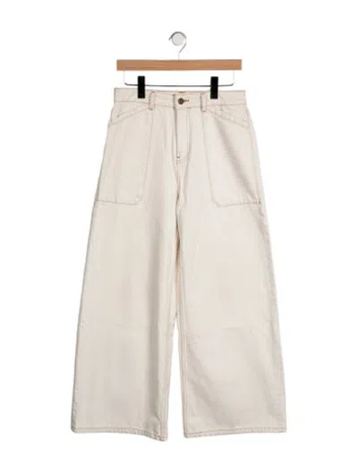 Pre-owned Ba&sh High-rise Wide Leg Jeans In Neutrals