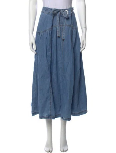 Pre-owned Ba&sh Long Skirt W/ Tags In Blue