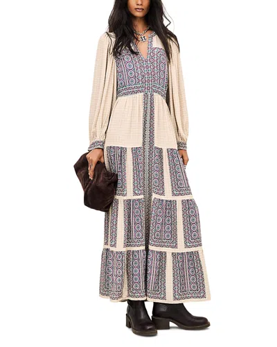 Ba&sh Ba & Sh Olly Button Front Paneled Maxi Dress In Multi