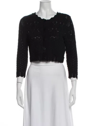 Pre-owned Ba&sh Open Front Sweater In Black