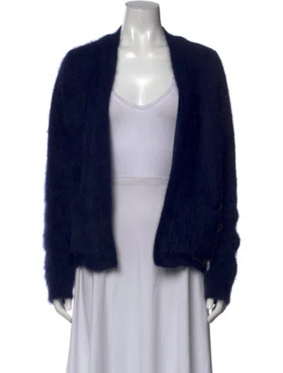 Pre-owned Ba&sh Open Front Sweater In Blue