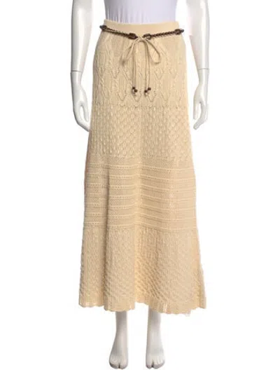 Pre-owned Ba&sh Patterned Long Skirt In Neutrals