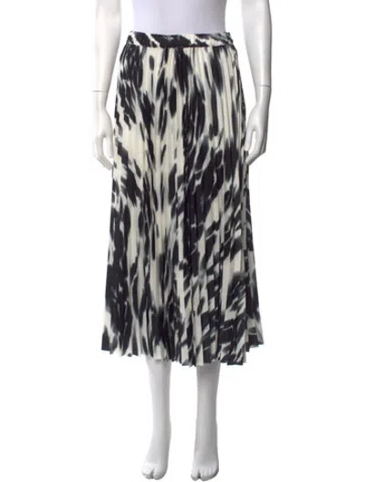 Pre-owned Ba&sh Patterned Midi Length Skirt In Black