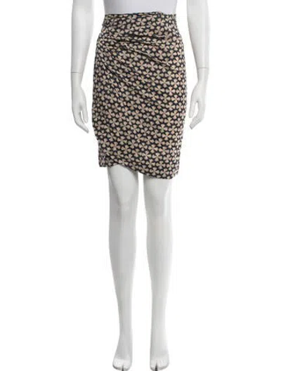 Pre-owned Ba&sh Patterned Mini Skirt In Black