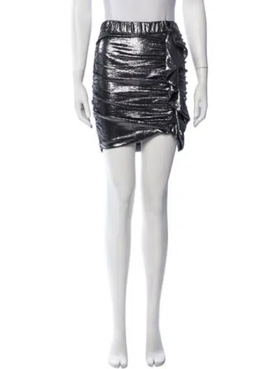 Pre-owned Ba&sh Patterned Mini Skirt In Metallic